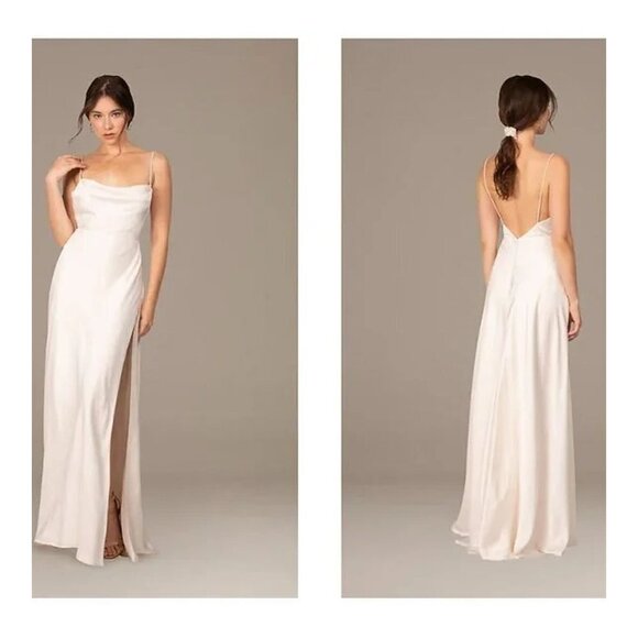 FAME and PARTNERS NWT Rosabel Satin Gown - Picture 1 of 7